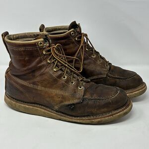 Thorogood 814-4203 Men's 6" Leather Moc Soft Toe Work Boots Brown Size 11.5 D